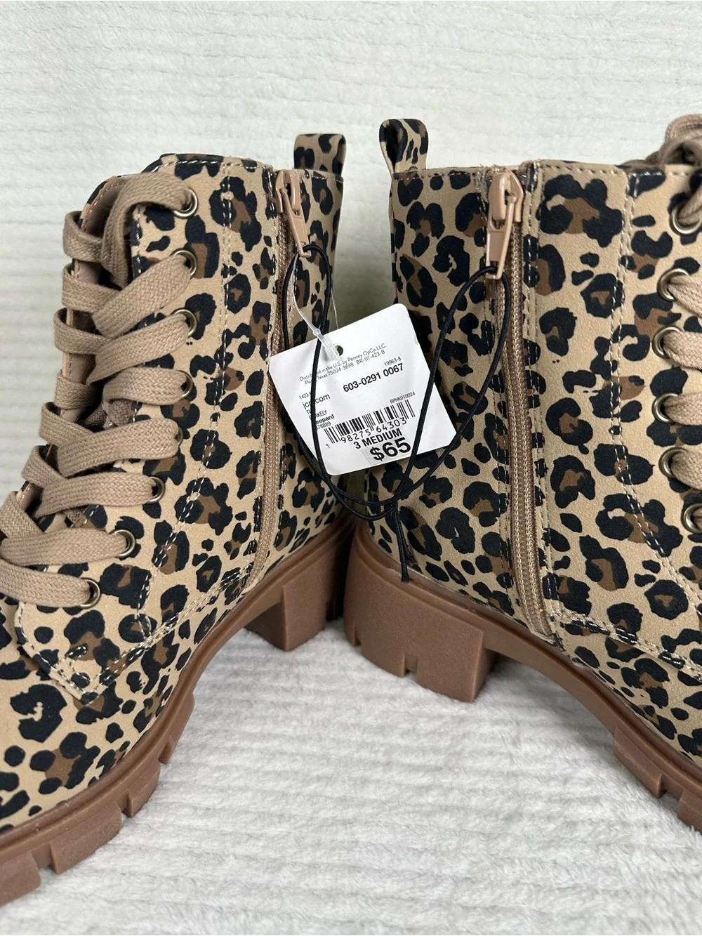 Thereabouts Little Girls Blakely Leopard Chunky Heel Boots NWT Size 3
